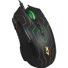 Paxteks A4 Tech X89 Oscar X7 Neon Maze 2400DPI USB Makrolu Oyuncu Mouse