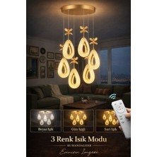 Marsel Lighting Frodo 6lı Avize 3 Renk Ledısıklı Salon Oturma Odası Avize