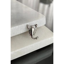 Jaida Moda Unisex Gri Gotik Akrep Figür Çelik Helix Kıkırdak Lobe Piercing