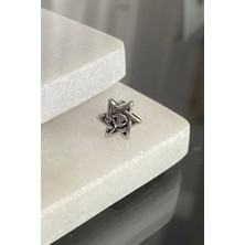 Jaida Moda Unisex Gri Gotik Gama Figür Çelik Helix Kıkırdak Piercing