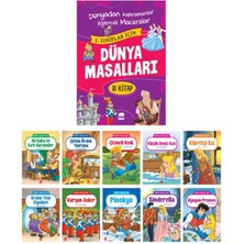 Ema Çocuk Dünya Masallar Seti 1.ve 2. Sınıflar Için Eğik El Yazılı - (10 Kitap Takım Büyük Boy)