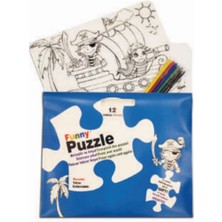 Akademi Çocuk Funny Mat Puzzle - Korsan Adası 30X40CM