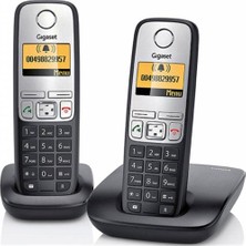 Negok Gigaset A690 Duo 2 Li Siyah Telsiz Dect Telefon 100 Rehber Handsfree Işıklı Ekran