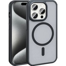 Barkod : 8680436777244 Ürün Kodu : T32373 Apple iPhone 15 Pro Kılıf M-Safe Şarj Özellikli Mat Arka Yüzey Zore Sio Kapak