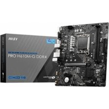 Uslucan Alışveriş Msi Pro H610M-G Ddr4 Soket 1700 Ddr4 3200(OC) Pci-E Gen 4 M.2 Usb3.2 1x 1g Lan Matx Anakart
