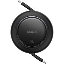 Cash Dukkan Baseus P10364500113-00 Free2 Pull Mini Kablolu Usb-C 100W Şarj Kablosu Siyah