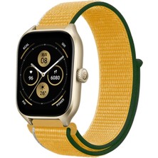 No35 Newface Watch 22MM Hasırlı Cırtcırtlı Kordon - Sarı