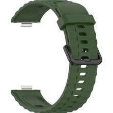 No35 Newface Huawei Watch Fit 3 Klasik Kordon - Koyu Yeşil