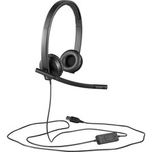 Dukkanıum Logitech 981-000575 H570E Stereo USB Çift Taraflı Headset Mikrofonlu Kulaklık