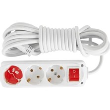 No35 Almera 3lü 5mt Anahtarlı Topraklı Priz (9230205)