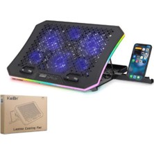 Novis Liora Hadron Dcxaa8 Notebook Soğutucu 6-Fan + Telefon Standı 14-18 Rgb Siyah