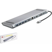 Novis Liora Hadron HDX7854 Type-C Hdtv Combo Type-C + HDMI 4K 30Hz + 4-Usb3.0 + VGA + Audio +