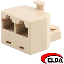 AK-SA-STR Elba 8P8C Jack- 2X8P8C Jack 2li RJ45 Çokla JK8464