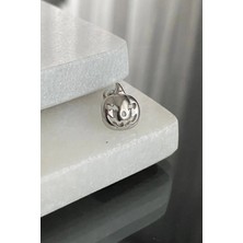 Jaida Moda Unisex Gümüş Bal Kabağı Figür Helix Kıkırdak Çelik Piercing