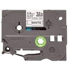 CT Stones Brother P-Touch HSE-231 12 mm Beyaz Üzerıne Sıyah Isı ile Daralan Laminasyonlu Etiket