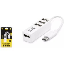 Stylmenplus Hadron HDX7015 Type-C Hub 4-Usb Beyaz (Telefon Uyumlu)