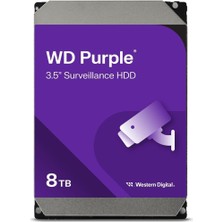 Wd 8tb Purple WD85PURZ 5400RPM 256MB 7X24 Güvenlik Harddisk (Resmi Distribitör Ürünü)