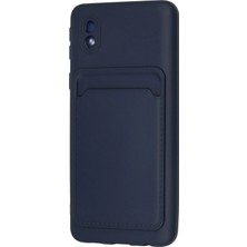 No35 Newface Samsung Galaxy A01 Core Kılıf Kelvin Kartvizitli Silikon - Lacivert