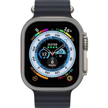 No35 Newface Apple Watch Ultra 49MM Alüminyum Kasa Cam Ekran Koruyucu - Gri
