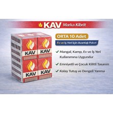 Kav Marka Kibrit Emniyetli Çocuk Kilitli 10 Adet