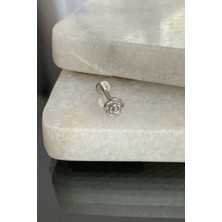 Jaida Moda Unisex Gümüş 316L Cerrahi Çelik Çiçek Figürlü Tragus Labret Helix Piercing
