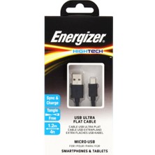Zemira Energizer C21UBMCGBK4 1.2m Flat Micro Siyah USB Kablosu