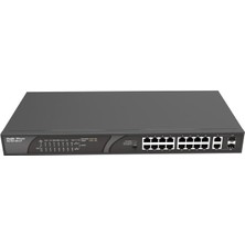 Paxteks Ruijie-Reyee RG-ES118S-LP 16 Port Poe+ 10-100 Mbps 2 Port Sfp 120W