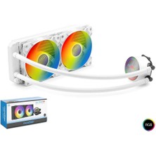 Dukkanıum Nodar ND2504 Sıvı Soğutma Fan 240 Argb 24CM Beyaz