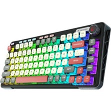 Paxteks Rampage Eira Transparan Hot Swap 2.4g + Bt Wireless Rgb Gasket Oil Switch Türkçe Q Mekanik Klavye