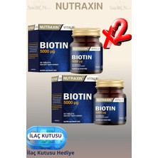 Nutraxin Biotin 5000 Mcg 30 Tablet ( 2ADET ) +Hap  Kutusu