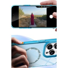 No35 Newface Apple Iphone 11 Live Diamond Magsafe Kapak - Mavi