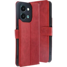 xirshop Vivo Y28 Kılıf Trend S Plus Kapaklı Kılıf - Kırmızı