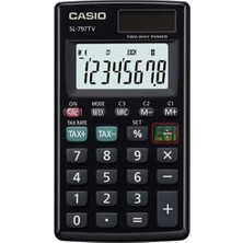 Negok Casio SL-797TV-BK 8 Hane Siyah Cep Tipi Hesap Makinesi