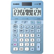 Tuba Toptaş Casio JS-40B-BU Mavi Profesyonel 14 Hane Masa Üstü Hesap Makinesi