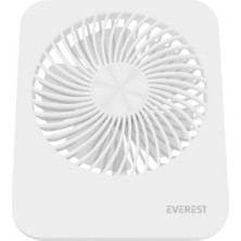Everest Efn-601 Beyaz 2000Mah 4 Kademeli 4000Rpm Hız Metal Ayak Masaüstü Usb Fan