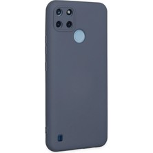 No35 Newface Realme C25Y Kılıf Nano Içi Kadife Silikon - Gri