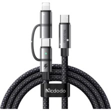 Maxdora Mcdodo CA-0450 Lightning Pd 36W - Type-C 100W Destekli̇2 Si̇ Bi̇r Arada Şarj Kablosu 1.2m
