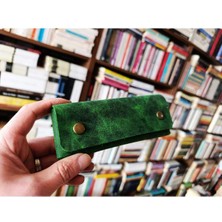 Mahfuz Leather Crazy Gerçek Deri Tamamen El Emeği Özel Kalemleriniz Için Kalemlik Kalemkutu (15.5x6.5 ) NLU346