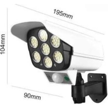 No35 Solar Lamba Kamera Görünümlü Duvar Lambası Dönebilen Bahçe Aydınlatması