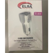 Negok Elba ELB28-AR3P Elba 3.4A 2usb Araç Başlik