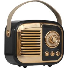 Paxteks Mikado MD-24BT Echoes 3W 800MAH Siyah Usb+Tf Kart+Bluetooth Destekli Klasik Retro Müzik Kutusu