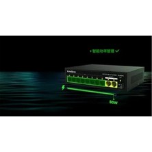 Dukkanıum Tenda S110GPC 10 Port 8 Port Poe+ 10-100 Mbps + 2 Port 10-100-1000 Uplink Switch Çelik Kasa