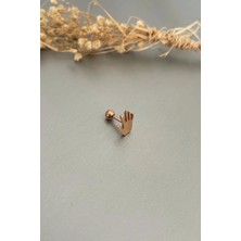 Jaida Moda Unisex Rose Dur El Figürlü Tragus Helix Çelik Piercing