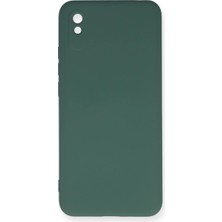 xirshop Xiaomi Redmi 9A Kılıf Nano Içi Kadife Silikon - Koyu Yeşil