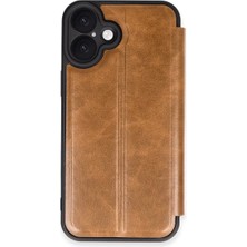 xirshop Iphone 16 Kılıf Flip Cover - Taba