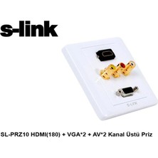 Stylmenplus S-Link SL-PRZ10 HDMI(180) + Vga-2 + Av-2 Kanal Üst Priz