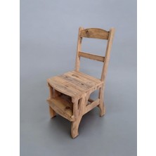 Çnr Home Collection Mdf Katlanır Merdivenli Sandalye 2’si 1 Arada 110 kg