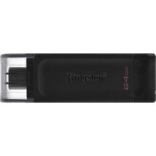 Dukkanıum Kingston DT70 64GB Usb-C 3.2 Gen 1 Type-C Flash Bellek