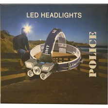 Stylmenplus Polıce PS-2365 5li Renkli Işıklı, Şarjlı Kafa Feneri