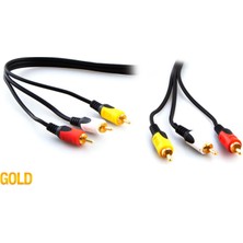 MK Beykoz S-Link SL-RCA10 3rca To 3rca 10M Gold Kablo